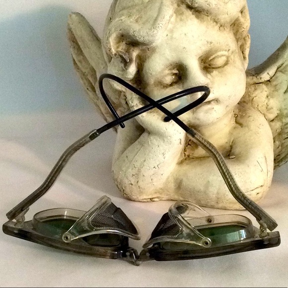 STEAMPUNK STYLE Vintage Folding Welders Goggles - Picture 2 of 13